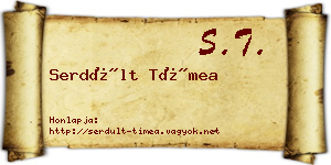 Serdült Tímea névjegykártya